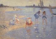 Philip Wilson Steer Children Paddling Walberswick oil painting artist